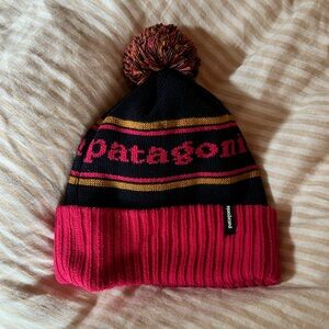 Patagonia Pink and Black Beanie
